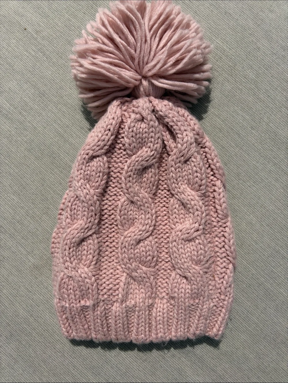 Baby Gap Pink knit hat with Pom Pom